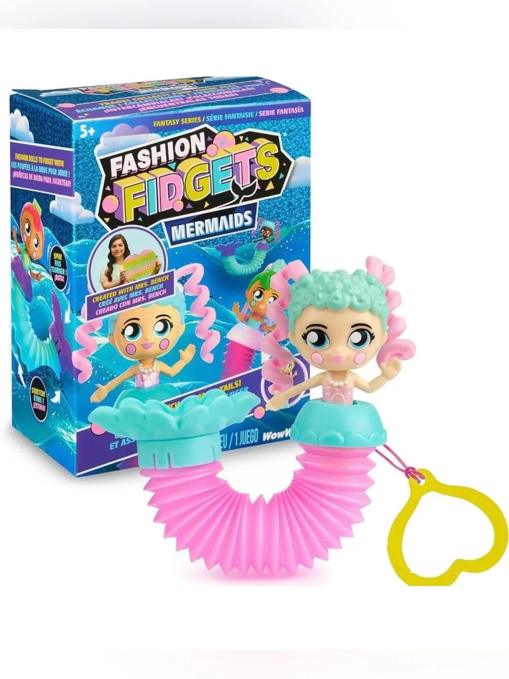 Fashion Fidgets Mermaids Collectible Mermaid Fidget Toy - Colors May Very